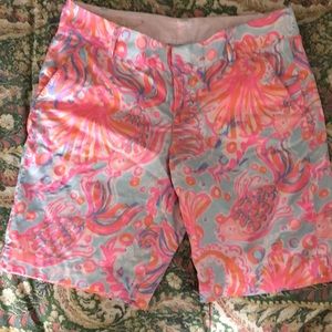Lilly Pulitzer pink&blue Chipper shorts Size10